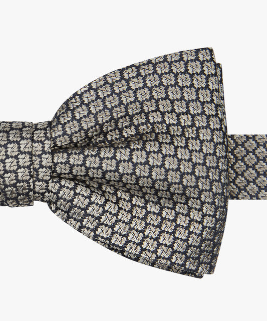 Beige zijden vlinderdas met print Profuomo - PPXV30009B-C