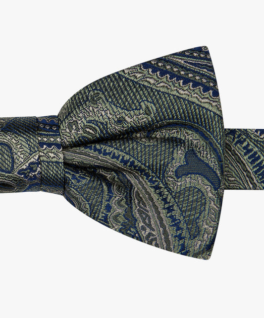 Groene zijden vlinderdas met paisleyprint Profuomo - PPXV30042D