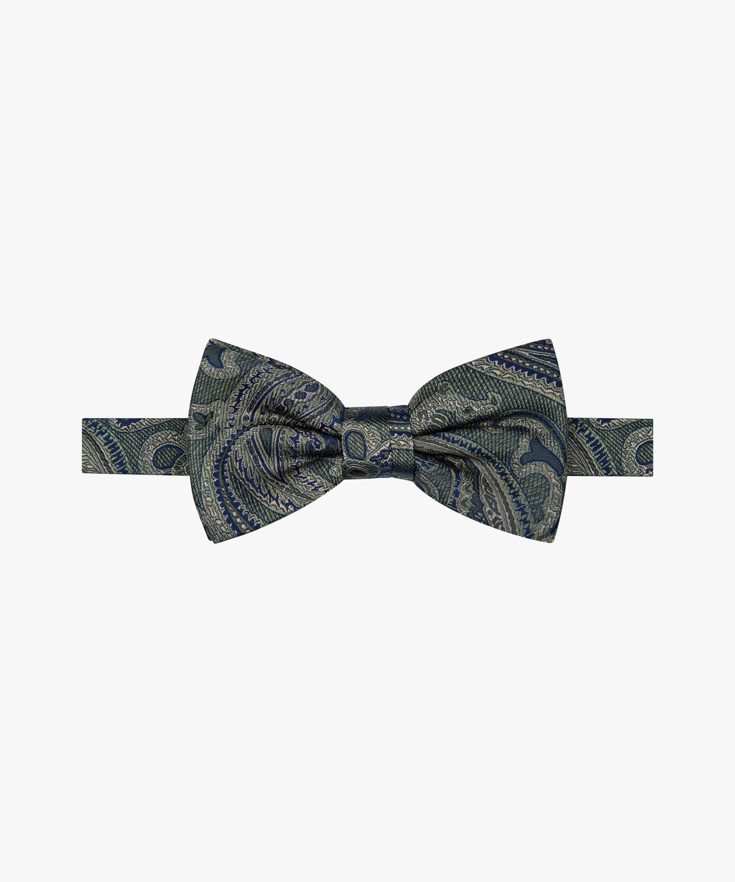 Green silk bowtie with paisley print Profuomo - PPXV30042D