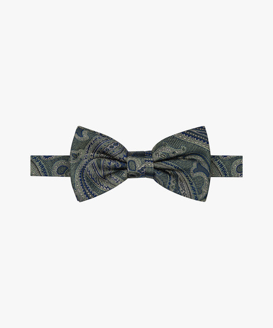 Groene zijden vlinderdas met paisleyprint Profuomo - PPXV30042D