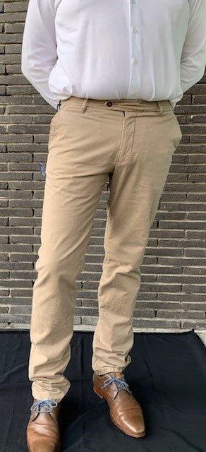 Beige cotton low fit trousers Per Steff - Limo 1587/725