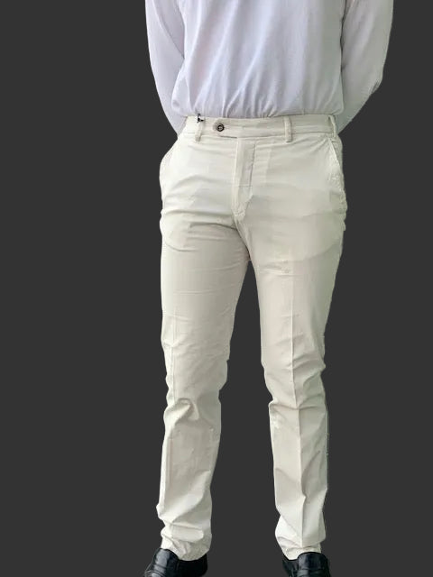 navy katoenen low fit broek Per Steff - Limo 1797/018