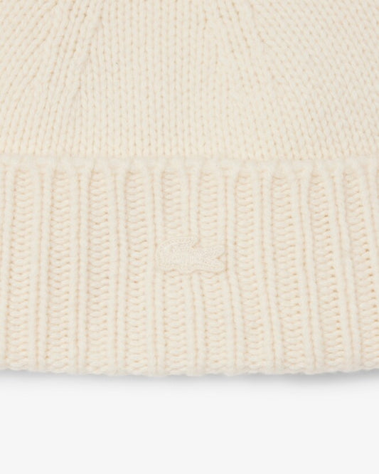 Offwhite knitted beanie Lacoste - RB4163-53/XFJ