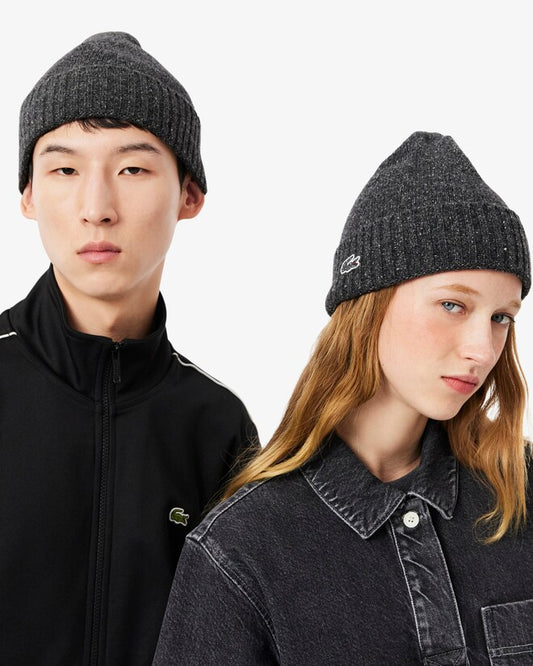 Dark grey knitted beanie Lacoste - RB5995-53/17X