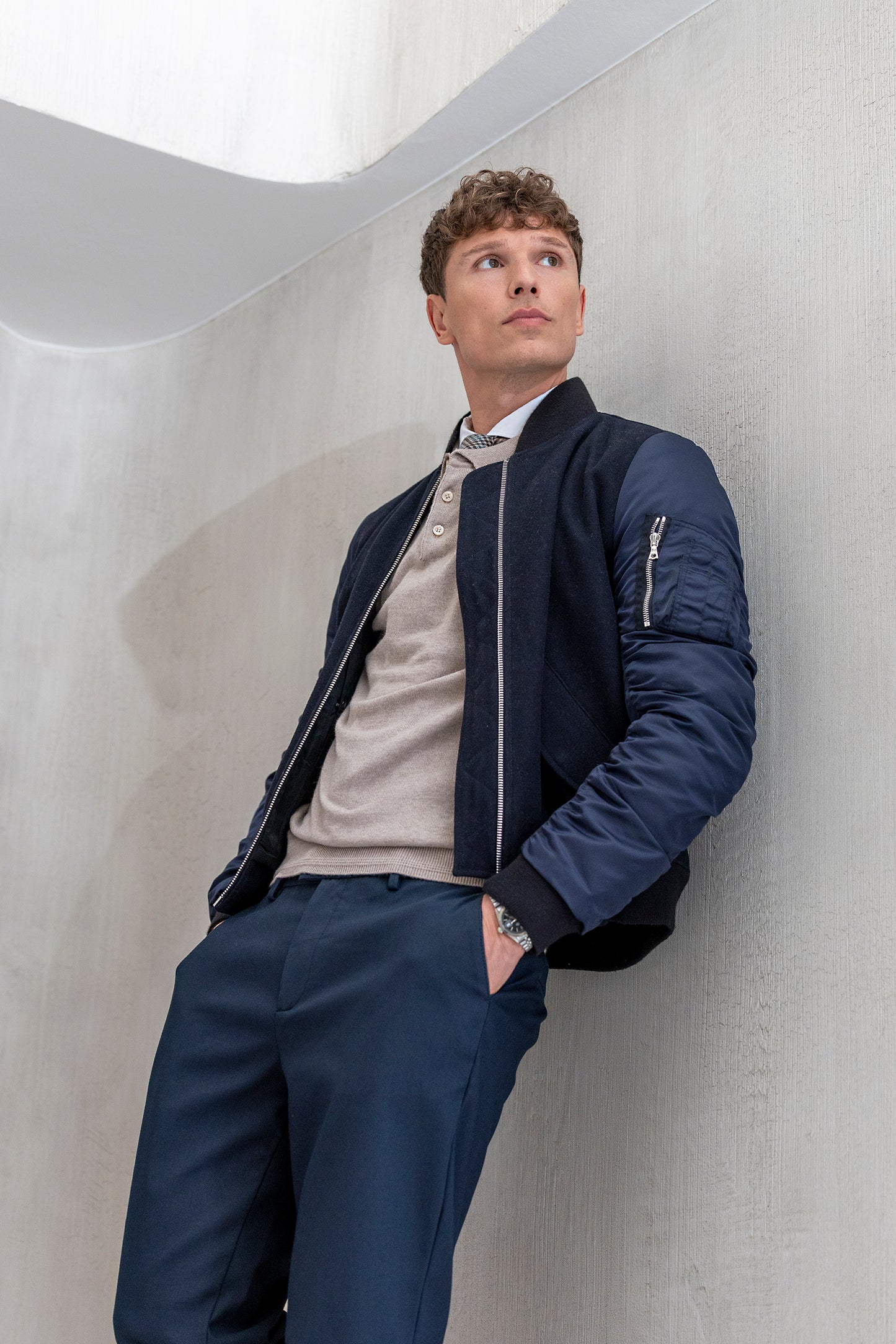 navy relaxed fit trousers Zilton - Rob-D 37/384