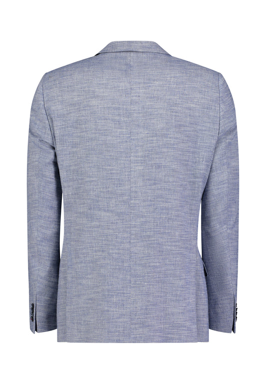 Blauw katoenen linnen slim fit kostuum Roy Robson - 02118/A450