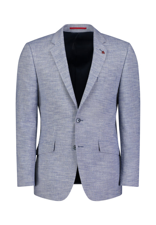 Blauw katoenen linnen slim fit pak Roy Robson - 02118/A450
