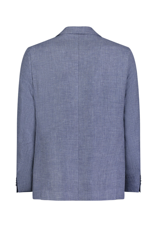 Blue cotton linnen regular fit jacket Roy Robson - 02604/A450