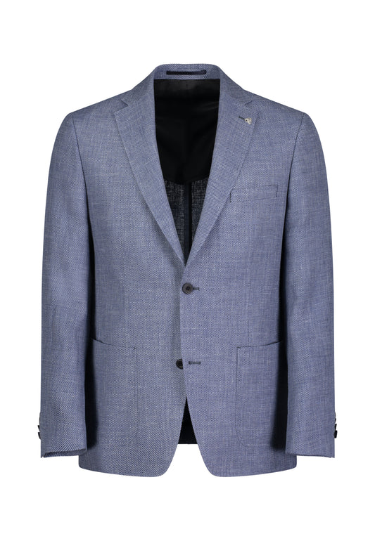 Blue cotton linnen regular fit jacket Roy Robson - 02604/A450