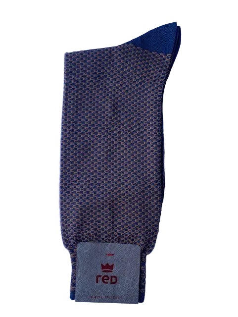 Blauwe sokken met structuur Red - 64E72G/V4942