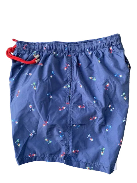 Navy zwemshort met vespa’s Red - RF10000/V1945