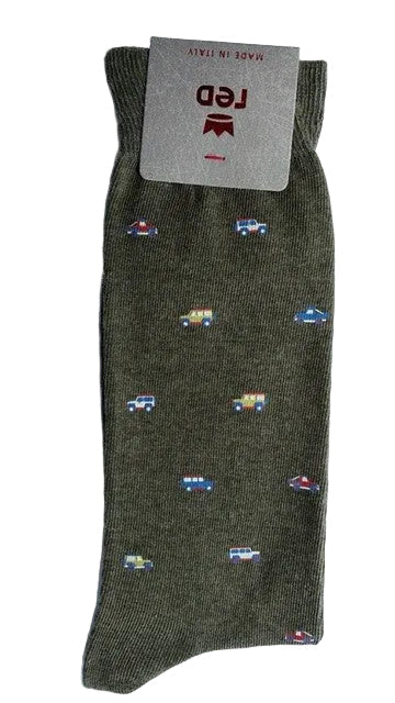 Black socks with trucks Red - 64D90G/V0021