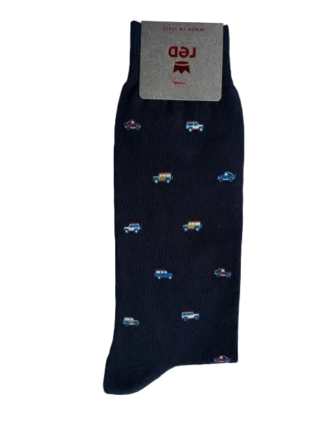 Black socks with trucks Red - 64D90G/V0021