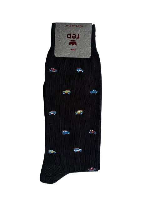 Black socks with trucks Red - 64D90G/V0021