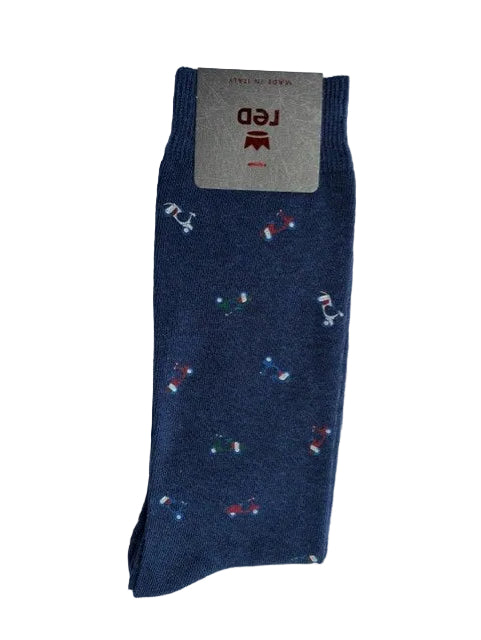 Beige socks with vespas Red - 62A22G/V2066