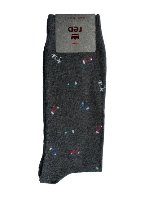 Beige socks with vespas Red - 62A22G/V2066