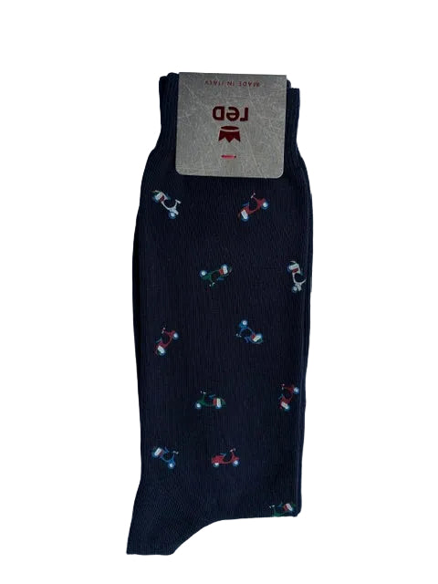 Beige socks with vespas Red - 62A22G/V2066