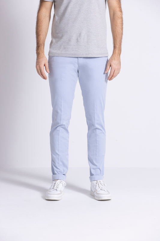 Lichtblauwe slim fit broek Zilton - Seger 44/302