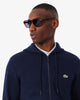 Navy cotton hoodie with full zip Lacoste - SH9626-53/166