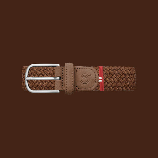 Camel suede wool effect elastic woven belt La Boucle - Shetland