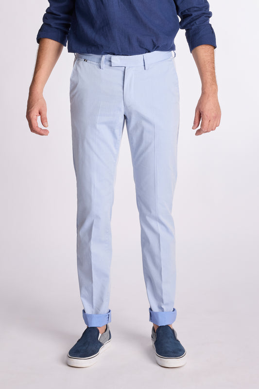 Lichtblauwe modern fit broek Zilton - Sidney-D 44/302