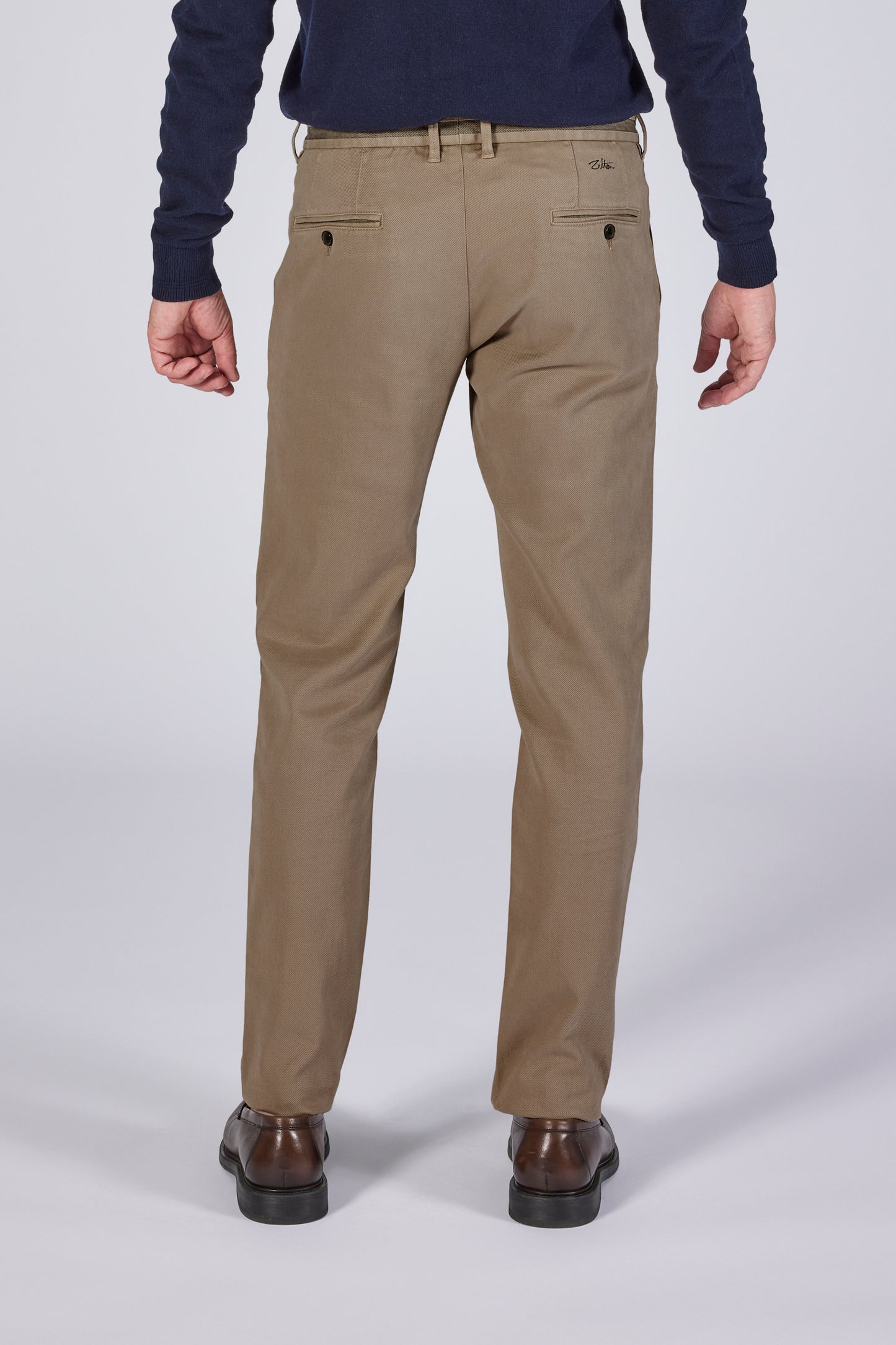 Dark brown modern fit trousers Zilton - Sidney-PF 21/481