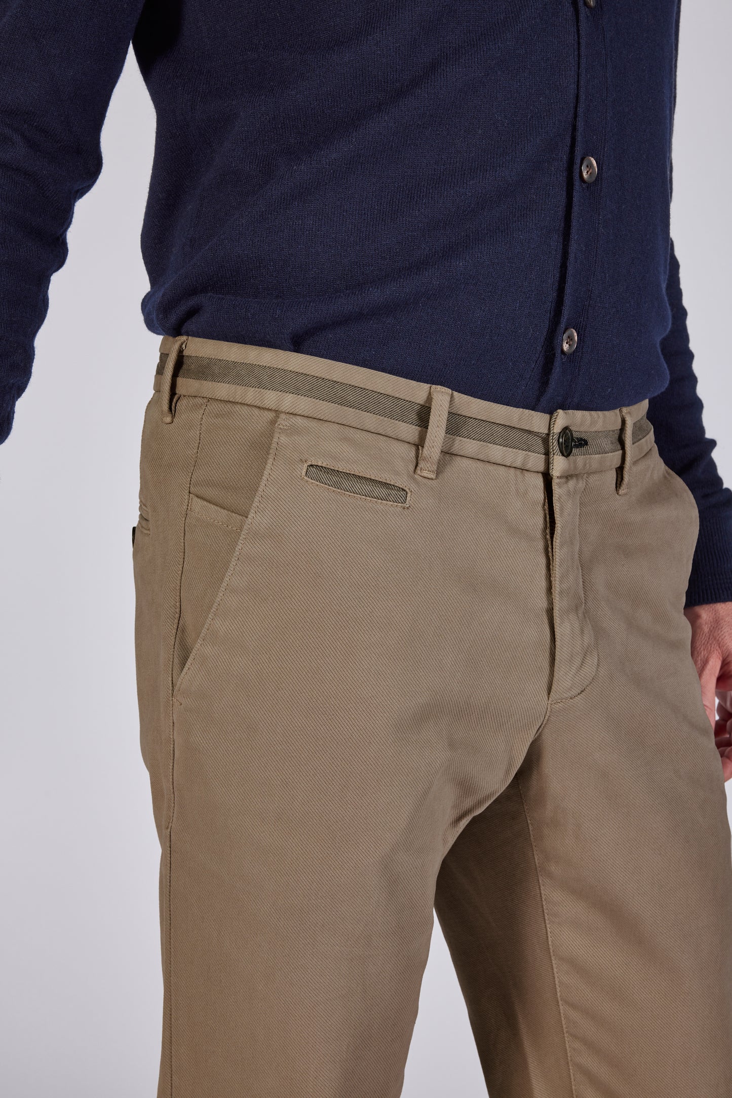 Dark brown modern fit trousers Zilton - Sidney-PF 21/481