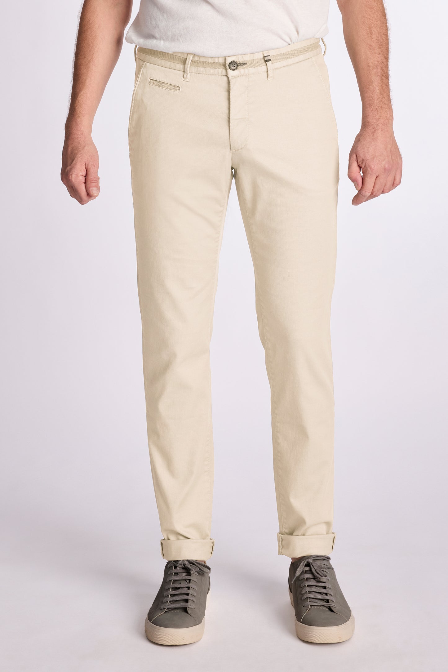 Blauwe katoenen modern fit broek Zilton - Sidney-PF 26/381