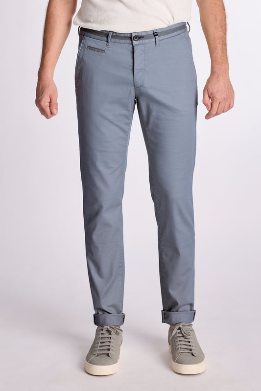 Blauwe katoenen modern fit broek Zilton - Sidney-PF 26/381