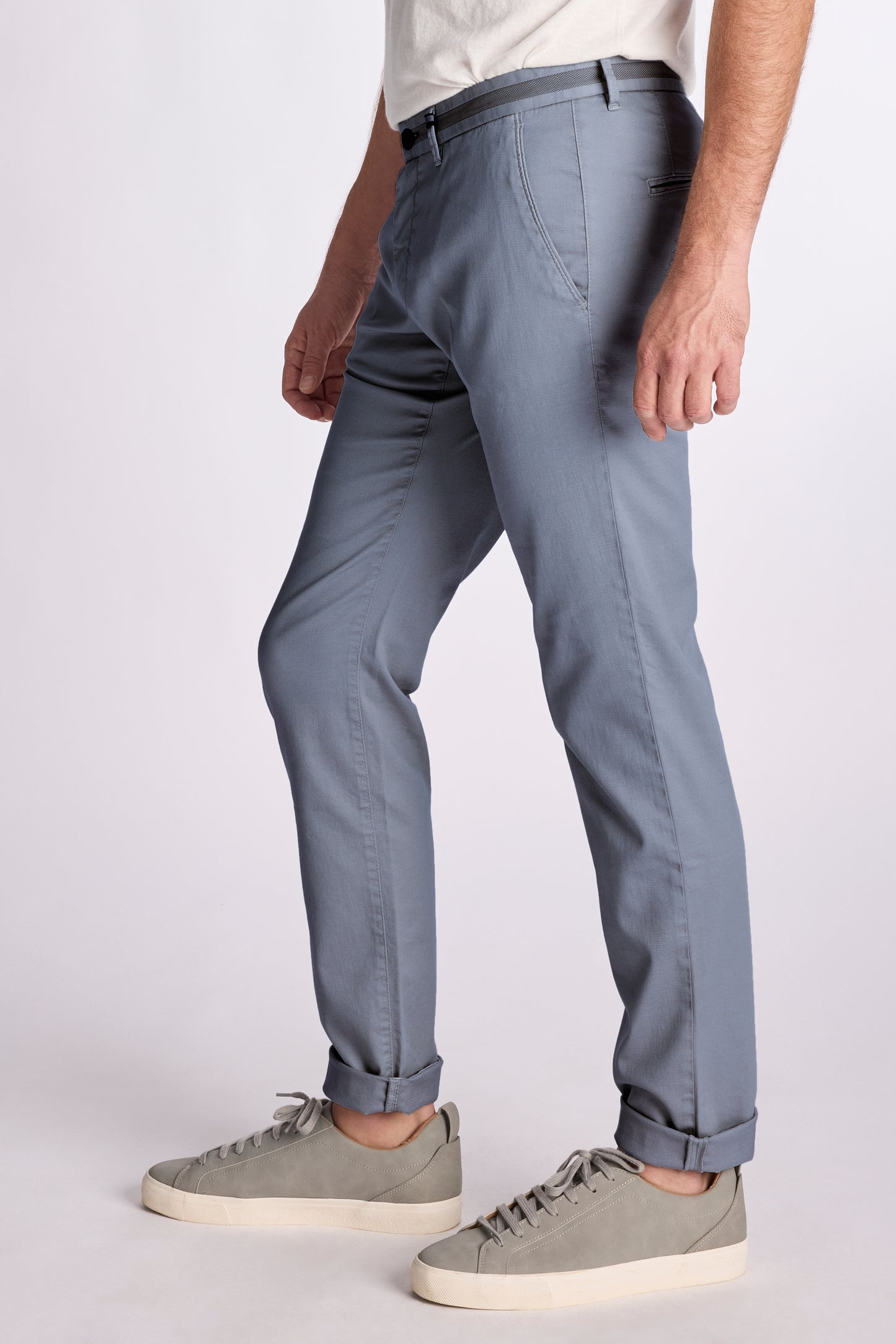 Blauwe katoenen modern fit broek Zilton - Sidney-PF 26/381