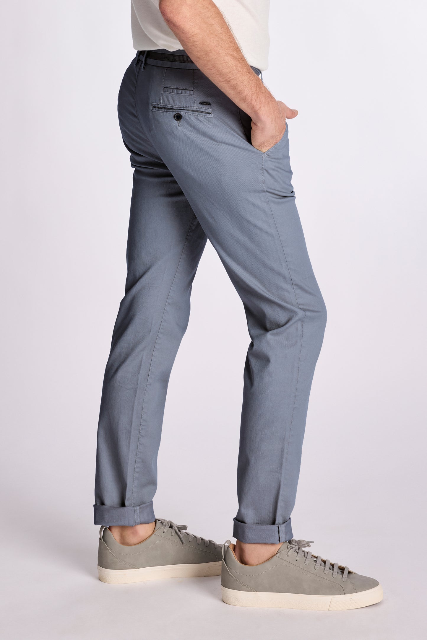 Blauwe katoenen modern fit broek Zilton - Sidney-PF 26/381