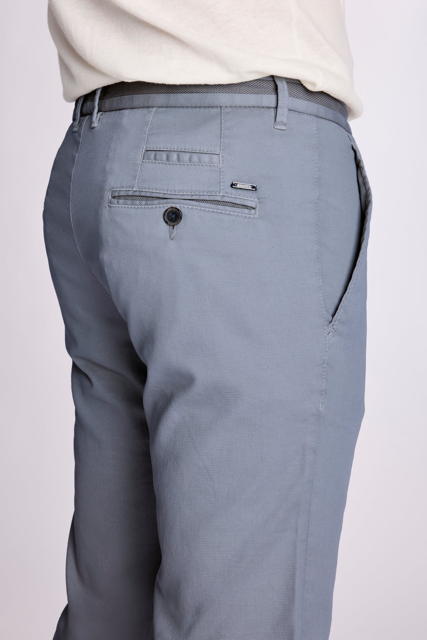 Blauwe katoenen modern fit broek Zilton - Sidney-PF 26/381