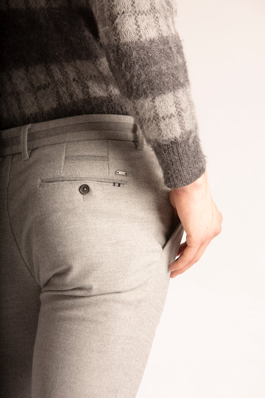 Light grey slim fit trousers Zilton - Steam 41/204