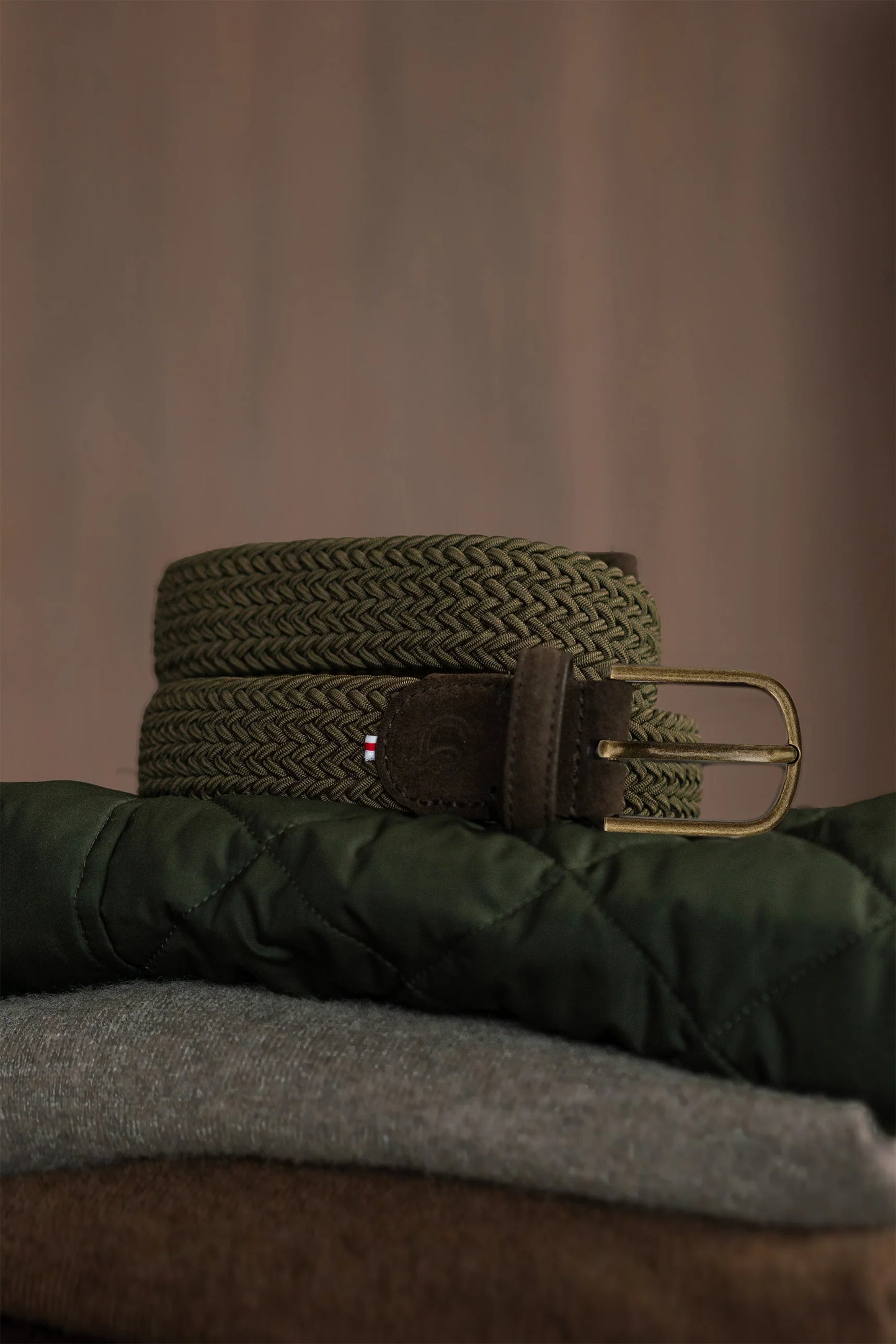Khaki cotton elastic belt La Boucle - Scotland
