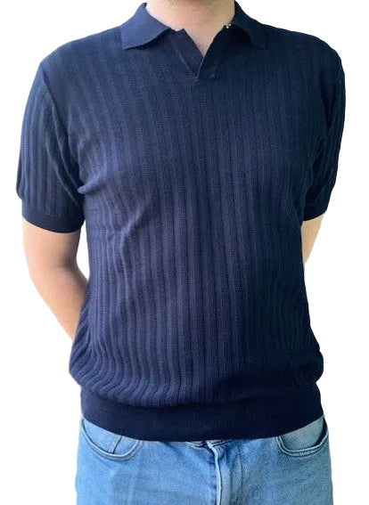 navy katoenen polo Seventy - MT4067/754