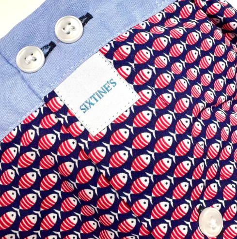 Red boxershort with fish Sixtine's - Alba