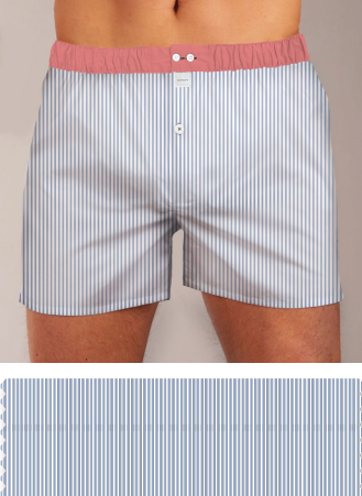 Lichtblauw gestreepte boxershort Sixtine's - Astrid