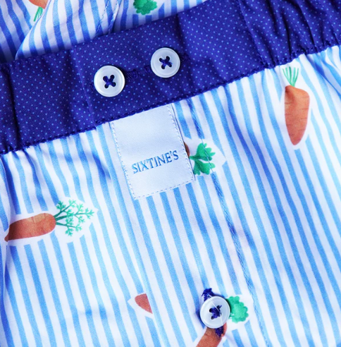 Blue striped boxershort with carrots Sixtine's - Maxime
