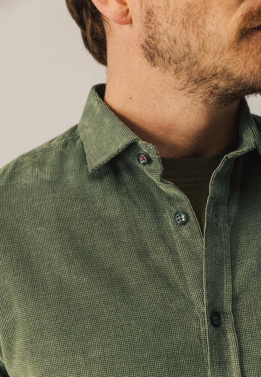 Green cotton regular fit shirt State of Art - 25214/3831