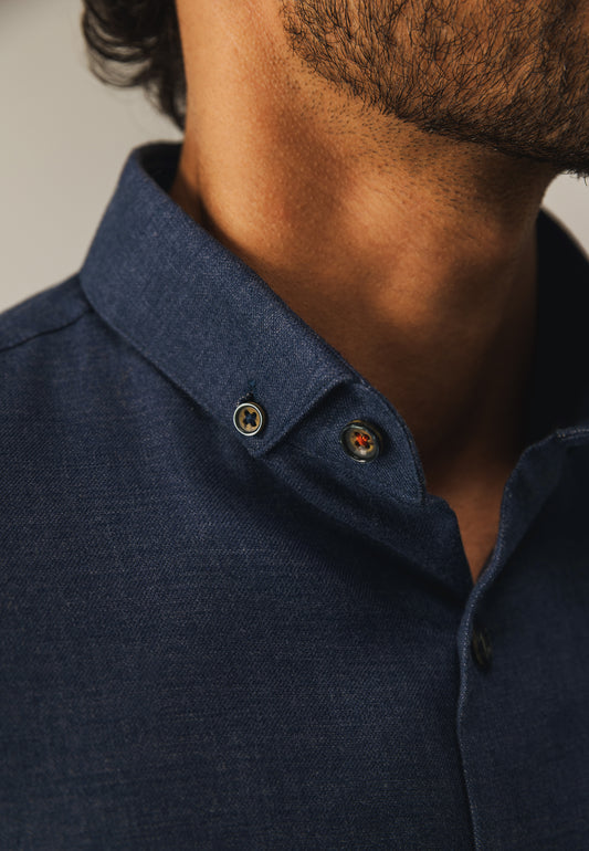 Navy cotton regular fit shirt State of Art - 25252/.5900