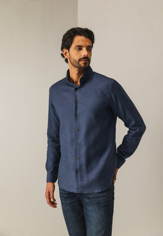 Navy cotton regular fit shirt State of Art - 25252/.5900