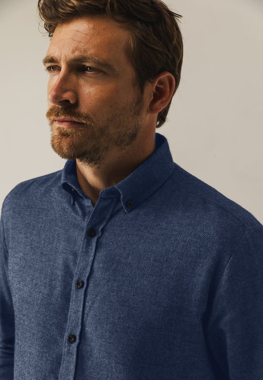 Navy cotton regular fit shirt State of Art - 25278/5900