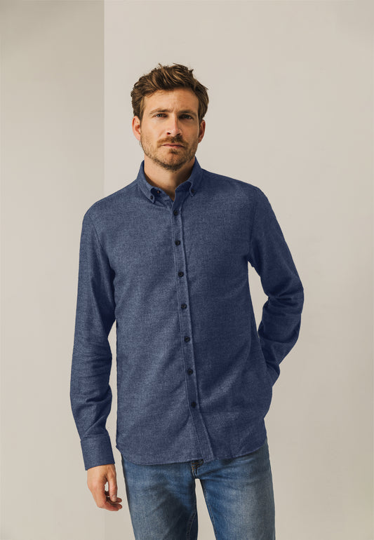 Navy cotton regular fit shirt State of Art - 25278/5900