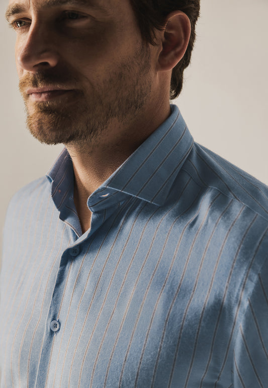 Blue striped regular fit shirt State of Art - 25216/5689
