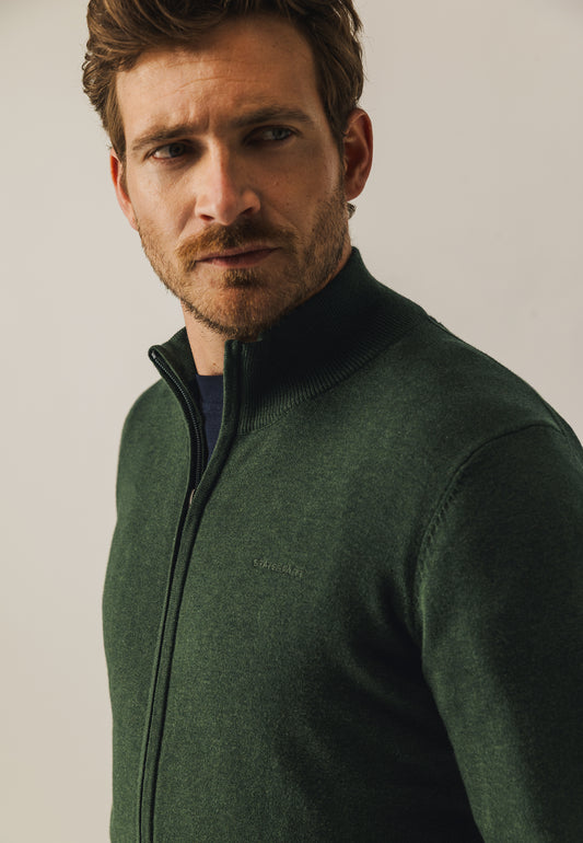 Green cotton cardigan State of Art - 25005/3700