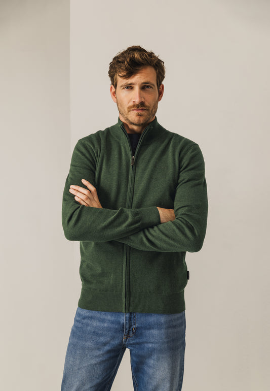 Green cotton cardigan State of Art - 25005/3700