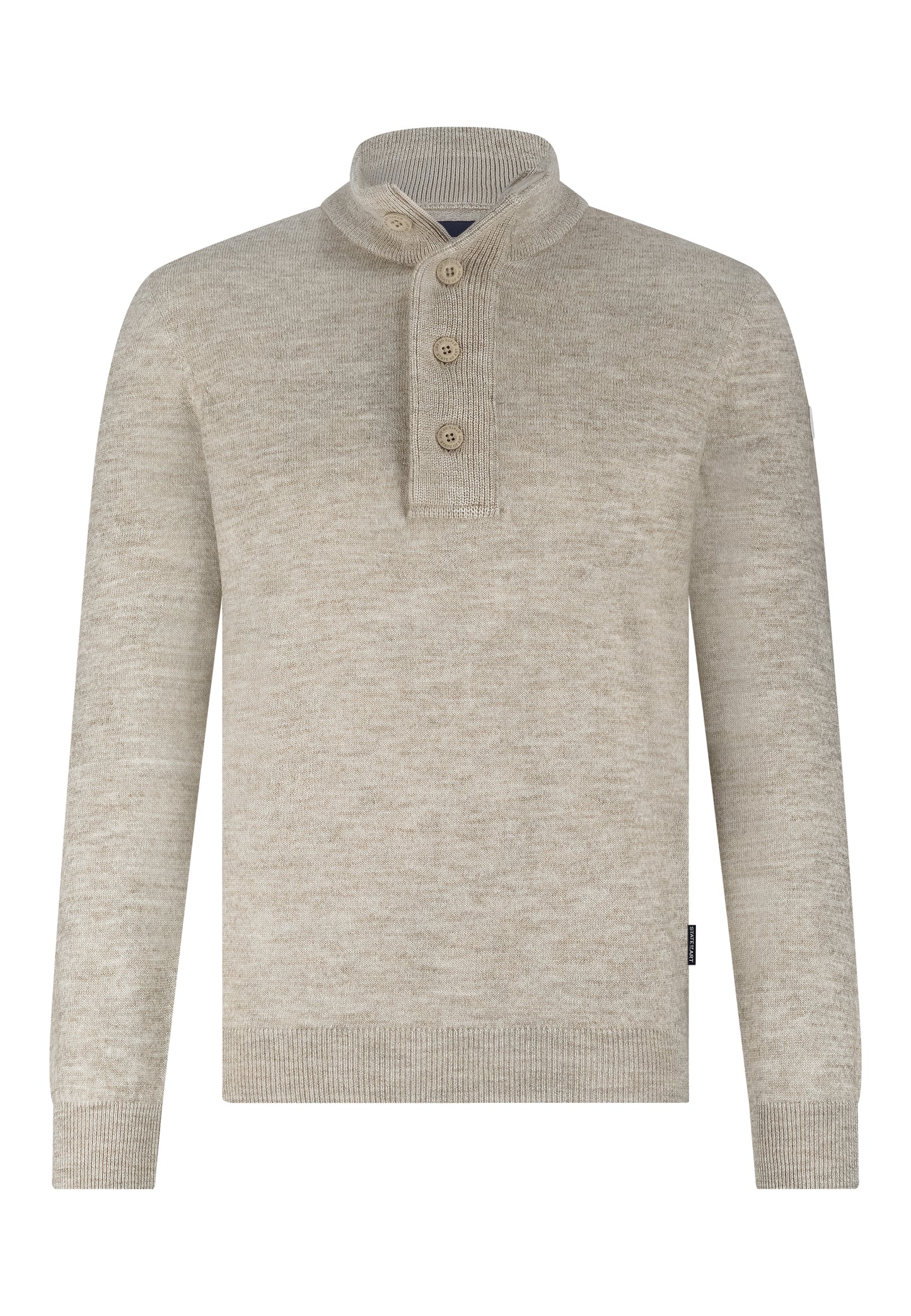 Zandkleurige pullover met ritsje State of Art - 25095/1486
