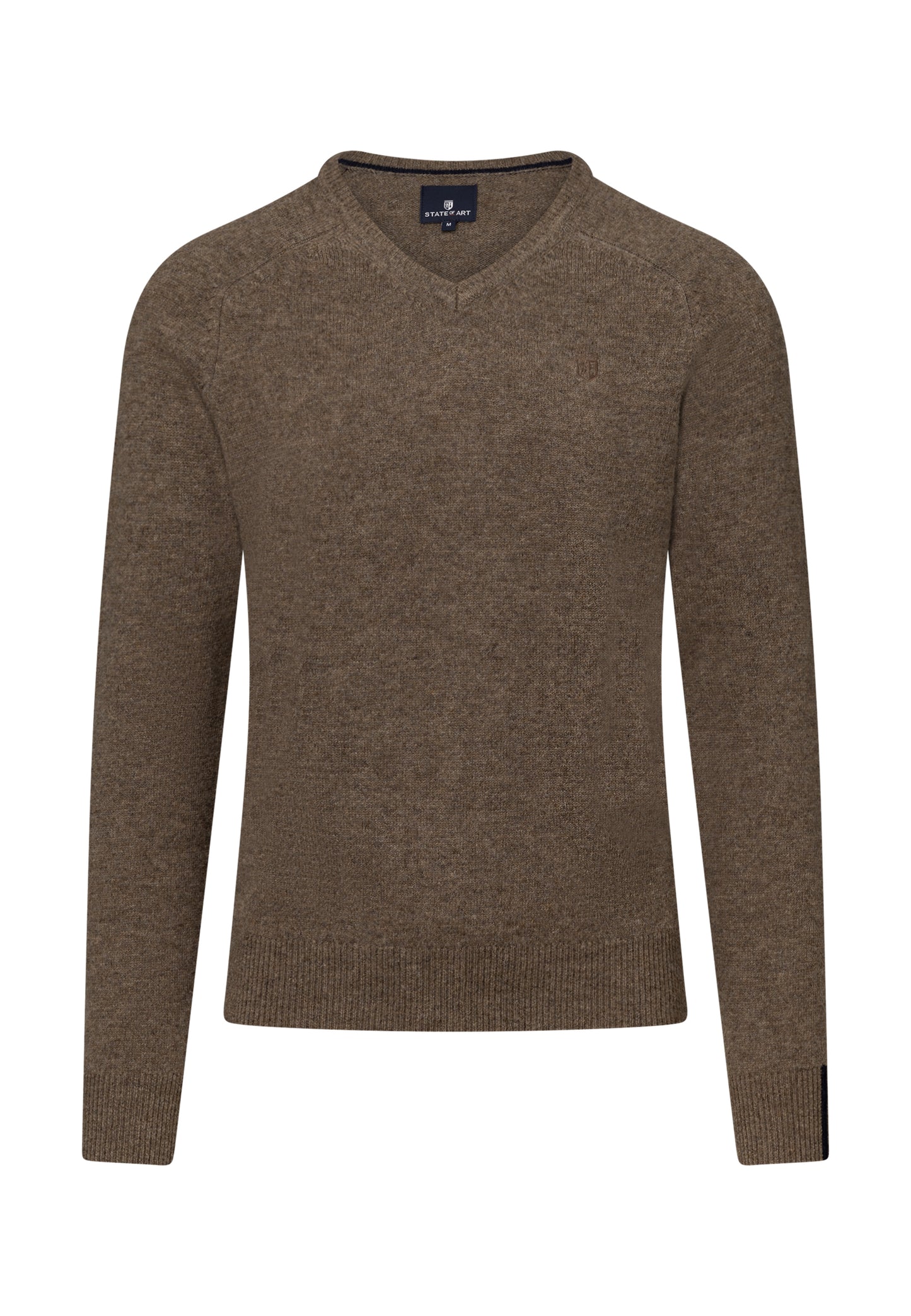 Light blue woolen V-neck pullover State of Art - 25001/5600