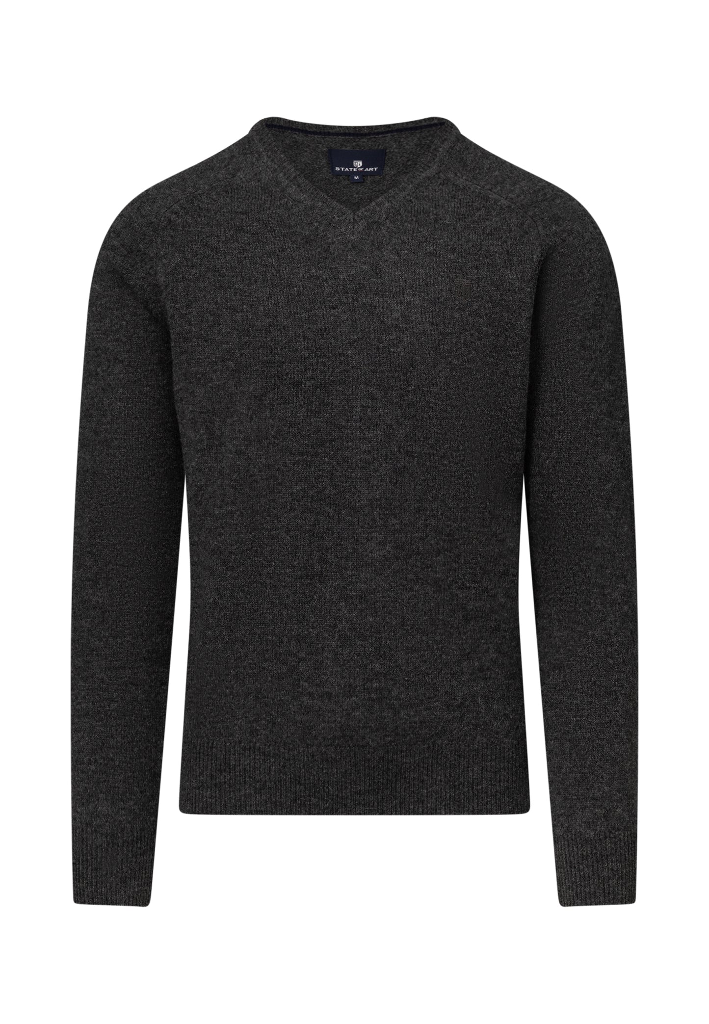 Light blue woolen V-neck pullover State of Art - 25001/5600