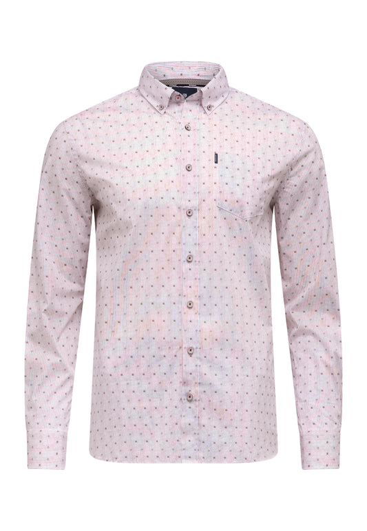 Grey striped cotton regular fit shirt State of Art - 25242/1149